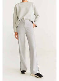Pantalon large gris MANGO femme