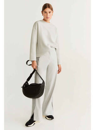 Pantalon large gris MANGO femme
