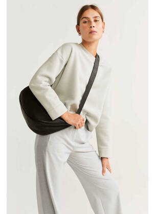 Pantalon large gris MANGO femme