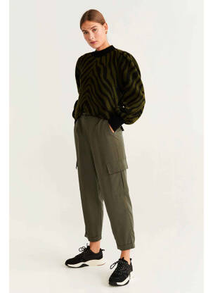 Pantalon cargo vert MANGO femme