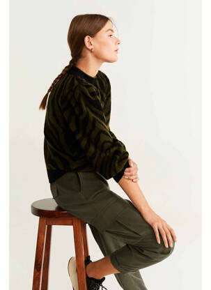 Pantalon cargo vert MANGO femme
