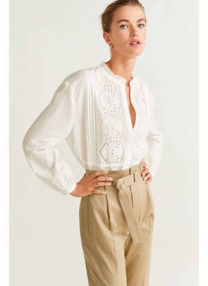 Pantalon slim beige MANGO femme