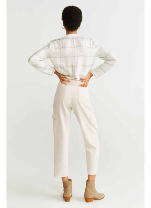Jeans coupe droite blanc MANGO femme