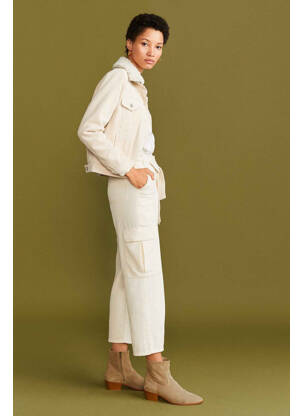 Jeans coupe droite blanc MANGO femme