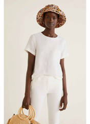 Pantalon 7/8 blanc MANGO pour femme seconde vue