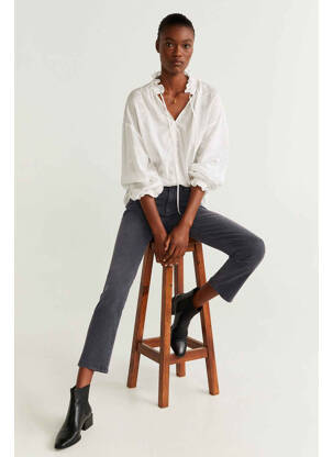 Jeans coupe droite gris MANGO femme