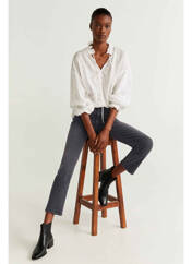 Jeans coupe droite gris MANGO pour femme seconde vue