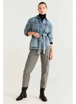 Pantalon cargo blanc MANGO pour femme