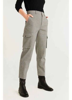 Pantalon cargo blanc MANGO femme