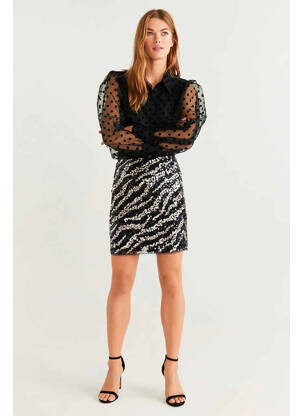 Jupe courte noir MANGO femme