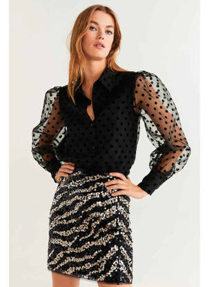 Jupe courte noir MANGO femme