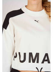 Sweat-shirt blanc PUMA pour femme seconde vue