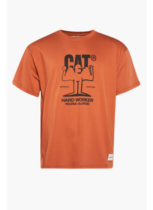 T-shirt orange CATERPILLAR homme