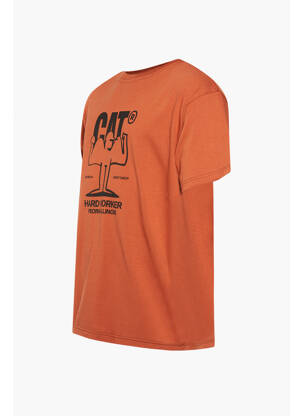 T-shirt orange CATERPILLAR homme