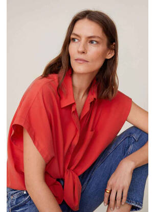 Chemisier rouge MANGO femme