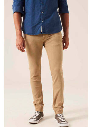 Jeans coupe slim beige GARCIA homme