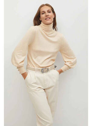 Pull col roulé gris MANGO pour femme