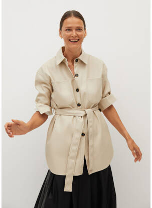 Veste casual beige MANGO pour femme