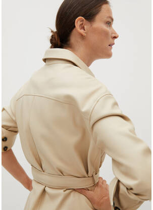 Veste casual beige MANGO femme