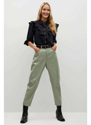 Pantalon droit vert MANGO femme