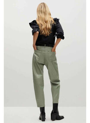 Pantalon droit vert MANGO femme