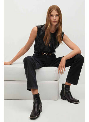 Top noir MANGO femme