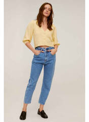 Jeans coupe droite bleu MANGO pour femme seconde vue