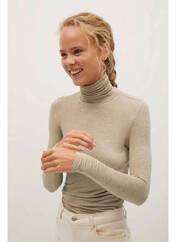 T-shirt marron MANGO pour femme seconde vue
