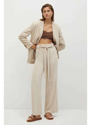 Pantalon droit gris MANGO pour femme