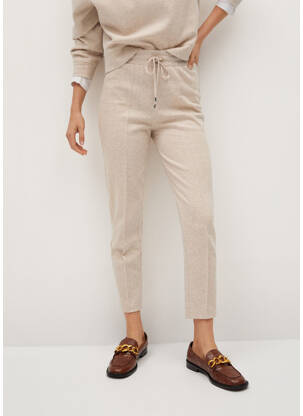 Pantalon droit beige MANGO femme