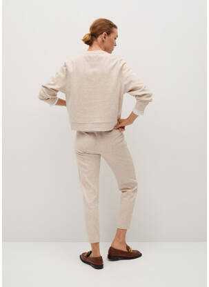 Pantalon droit beige MANGO femme