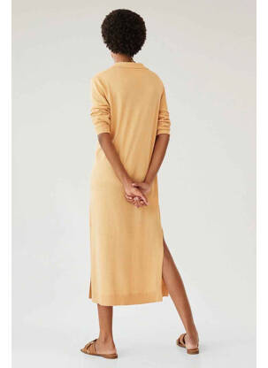 Robe longue marron MANGO femme