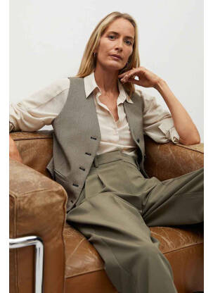 Pantalon chino beige MANGO femme