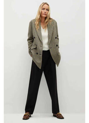Pantalon droit noir MANGO femme
