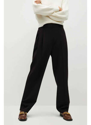 Pantalon droit noir MANGO femme