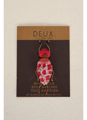 Broche rose DEUX. BY ELINE DE MUNCK pour femme