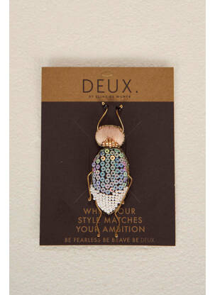 Broche argent DEUX. BY ELINE DE MUNCK pour femme