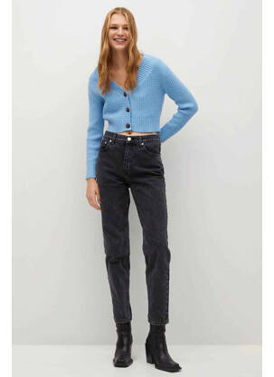 Jean coupe Mom noir MANGO pour femme