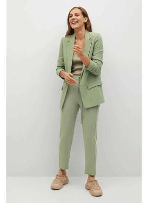 Pantalon slim vert MANGO femme