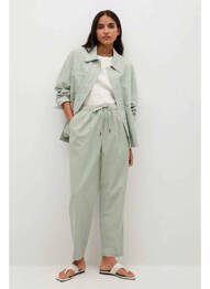 Pantalon droit vert MANGO femme