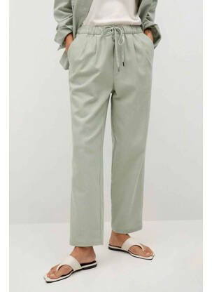 Pantalon droit vert MANGO femme