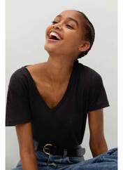 T-shirt noir MANGO pour femme seconde vue