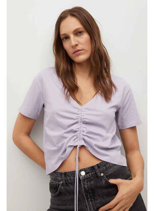 T-shirt violet MANGO femme