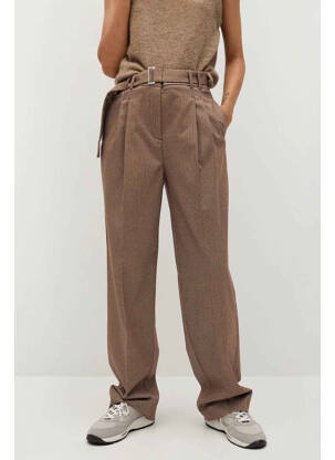 Pantalon droit marron MANGO femme