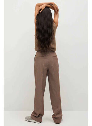 Pantalon droit marron MANGO femme