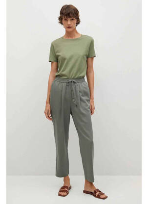 Pantalon droit vert MANGO femme