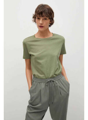 Pantalon droit vert MANGO femme