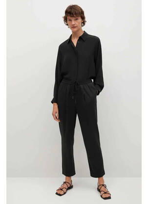 Pantalon droit noir MANGO femme