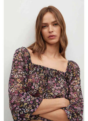 Chemisier noir MANGO femme