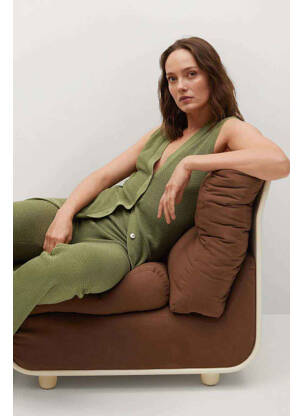 Gilet sans manche vert MANGO femme